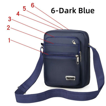 Waterproof Men Crossbody Bags Male Nylon Shoulder Bags Boy Messenger Bag Man Handbags For Travel Casual Large Satchel Grey Bags