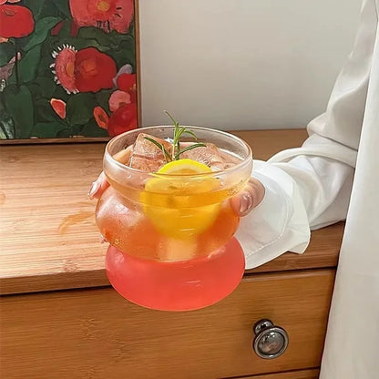 Creative Glass Cup Transparent Heat-resistant Tumbler Juice Milk Coffee Mug Home Water Glasses Beer Cocktail Glasses Drinkware