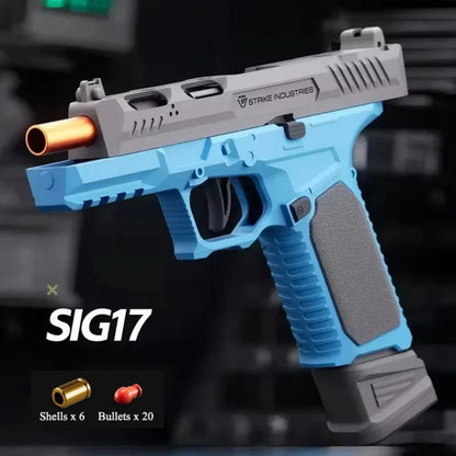 Colt 1911 Shell Soft-Bullet Gun Can Be Fired Toy Gun Fully Automatic Pistol Shooting Games for Boys Kids Christmas Gift