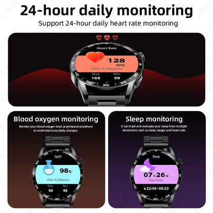 LIGE Full Touch Smartwatch Outdoor Military Smart Watch 1.38" HD Screen Bluetooth Call IP68 Waterproof Sport Fitness Watches Men