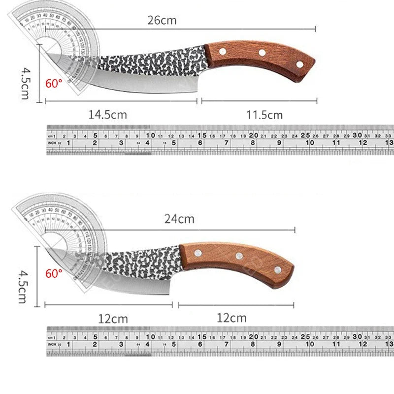 WXCOO Professional Kitchen Chef Boning Knife Forged Stainless Steel Handmade Fishing Knife Meat Cleaver Butcher Knife