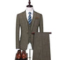 Linen Suit (Blazer+ Vest+Pants) Men's Fashion Hosts British Style Work Business Wedding Casual Art Style Elegant Gentleman Suit