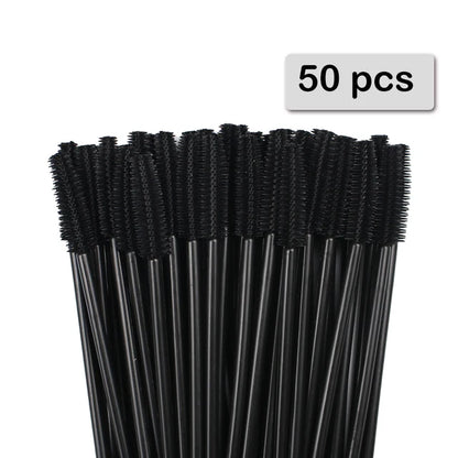 50pcs Silicone Mascara Wands Applicator Disposable Eyelash Brushes Comb Beauty Makeup Brush For Women Eyelash Extension tools