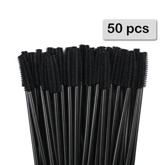 50pcs Silicone Mascara Wands Applicator Disposable Eyelash Brushes Comb Beauty Makeup Brush For Women Eyelash Extension tools