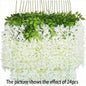 12pcs Wisteria Vine Artificial Flowers Wholesale Trailing Fake String for Home Wedding Party Decor Silk