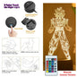 Dragon Ball Z Anime Figures Goku Vegeta Gohan Broly 3D Lamp PVC Action Figures Toys for Children Trunks Buu Super Saiyan Gifts