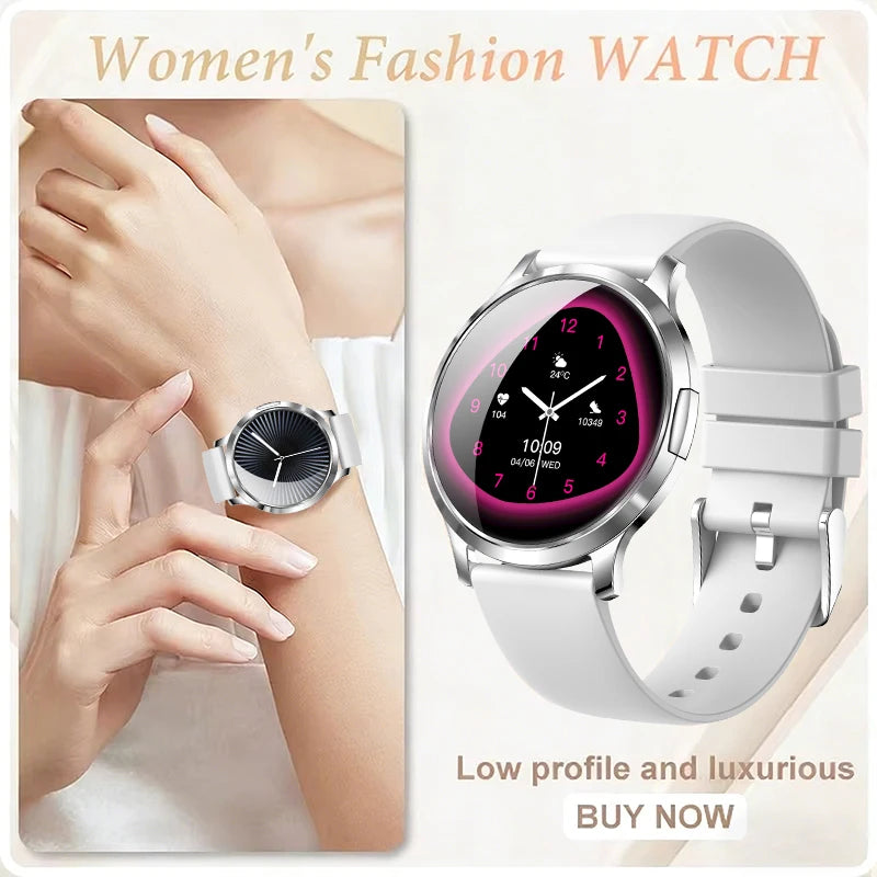 Nowy Smartwatch dla Kobiet 1.32 Cala AMOLED HD Ekran Sportowy Fitness Wodoodporny Zegarek Połączenia Bluetooth Cyfrowy Smartwatch Damski