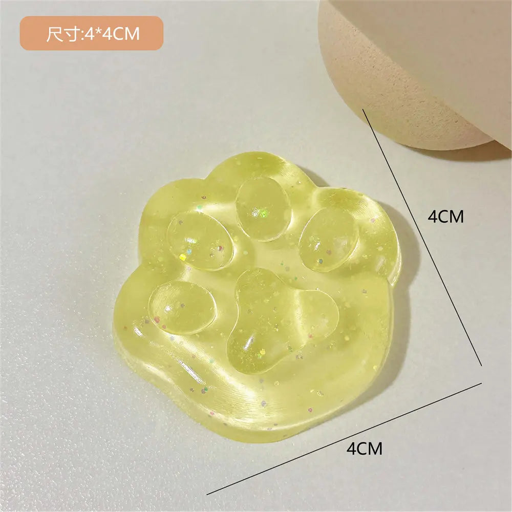 NEW Fidget Toy Mini Squishy Toys Mochi Ice Block Stress Ball Toy Kawaii Transparent Cube cat paw fish Stress Relief Squeeze Toy