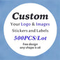 500PCS Custom Stickers and Customized Logos Wedding Birthday Gift Box Stickers Design Your Own Labels Personalize Stickers