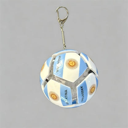 Soccer Ball Fidget Button Keychain Clicky Stress Relief Toy 3D Soccer Football Sport Ball for Men Women Car Key Handbag Gift