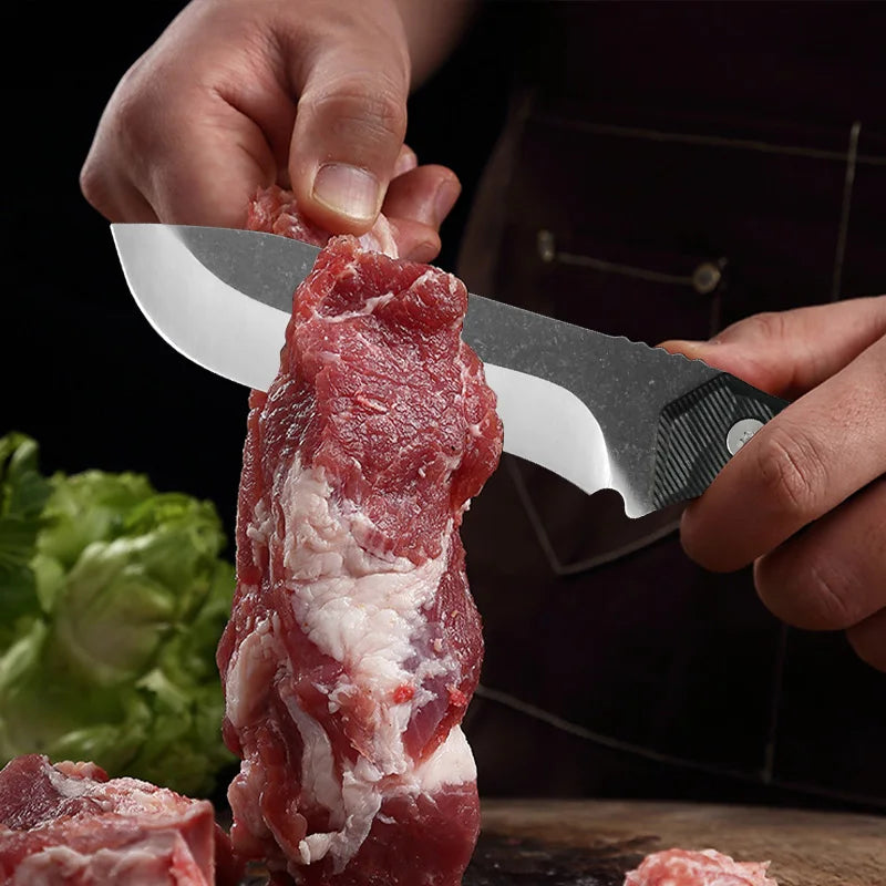 Forged Blade Butcher Knife Cleaver Boning Knife Multi-purpose Meat Chop Vegetable Fruit Fish Slicing Chef Kitchen Cutting Tools