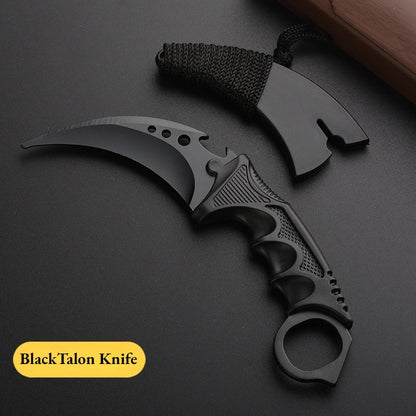 24styles Skin Karambit Precision Die Casting Stainless Steel Model Safety Outdoor Coaplay Claw Knives Collectible Game Toys Boys