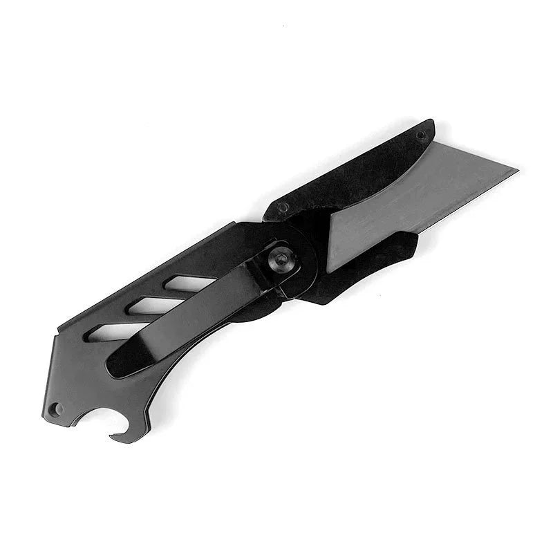 Stainless Steel Folding Utility Knife Sharp Pocket Knife With Back Splint EDC Survival Tool Corkscrew Replaceable SK5 Blade