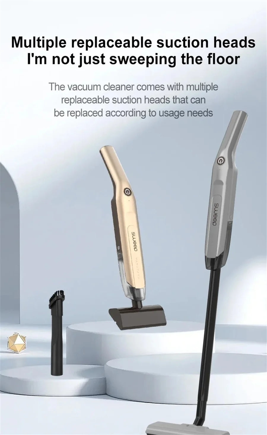 Wireless Handheld Vacuum Cleaner 20000Pa Strong Suction Lightweight Deep Cleaning for Home Pet Hair Car Floor Sweeping Tool