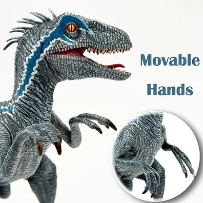 Velociraptor Dinosaur Toy for Kids and Dino Lovers, Super Raptor Dinosaur with Moveable Jaw and Hands, Realistic and Funny