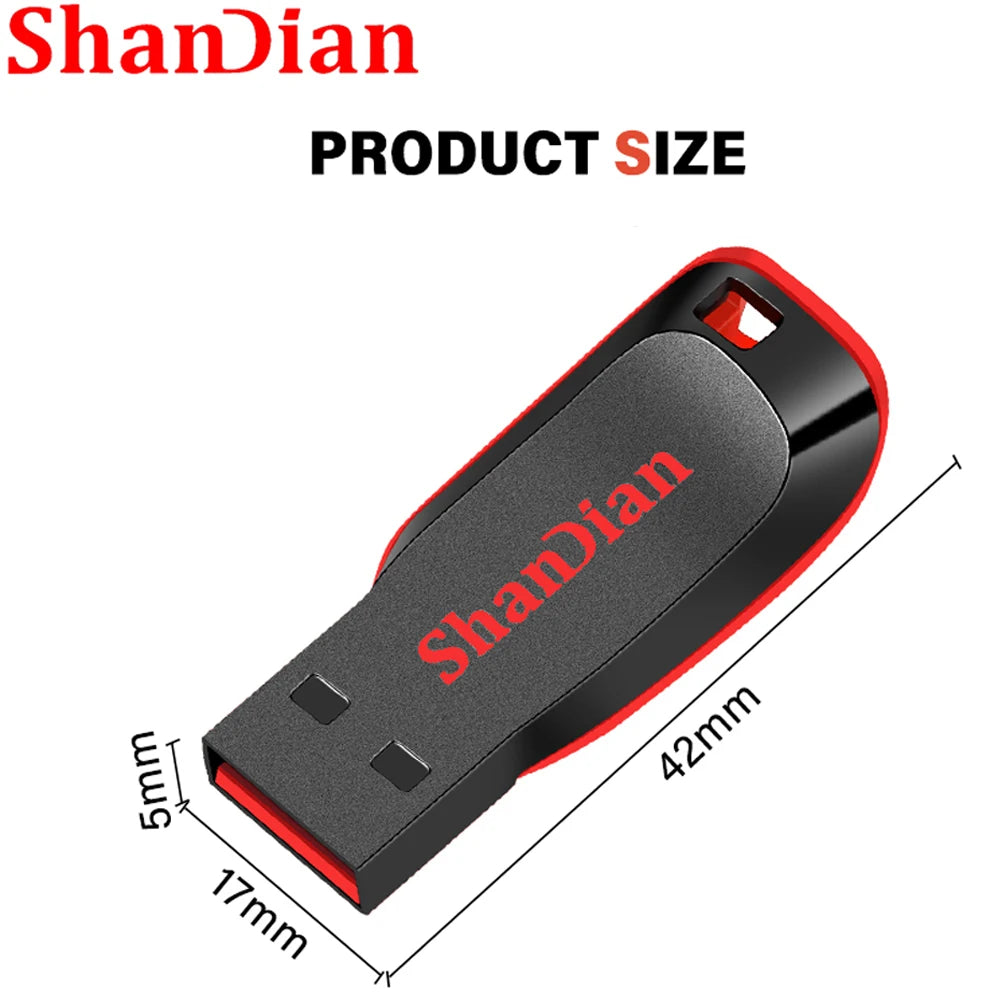 High Speed Genuine USB Flash Drive 128GB Black Pen Drive with Bonus Keychain 64GB Memory Stick 32GB Business Gift 16GB