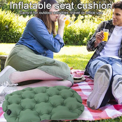 Portable Inflatable Outdoor Moisture-Proof Seat Cushion Travel Camping Sitting Pad Foldable Mattress Seat for Home Office