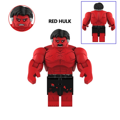7.5CM Big Size Movable Figure Hulk Lizard Rhino Thing Colossus Hulkbusters Infinity War Model Building Blocks Toys Action Bricks