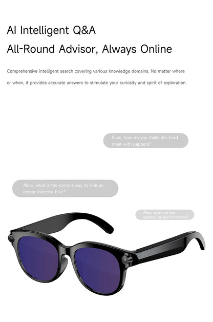 Xiaomi Smart AI Glasses True 800W Video Camera Multifunctional AI Translation Meeting Minutes Music Control Wifi Transmission