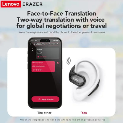 ERAZER XT66PRO Bluetooth Earphones ASMR Headsets DIY APP AI Translator Earbuds Wireless Headphones 13 Hours long life Display