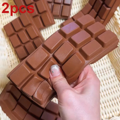 1/3PCS Simulated Chocolate Squishy Squeeze Toy PU Soft Slow Rebound Fidget Toys Stress Relief Sensory Squeeze Toys@