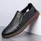 Men's Summer Hollow Slip-on Clogs, Breathable Anti-slip Soft Sole Footwear for Business Casual Outdoor-HT2275