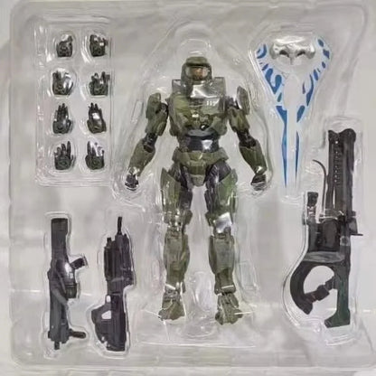 New IN STOCK 18cm Super Soldiers Sierra 117 John Reclaimer Mk Vi 1/12 Scale Action Figure Collect PVC Ornaments Game kids Gifts