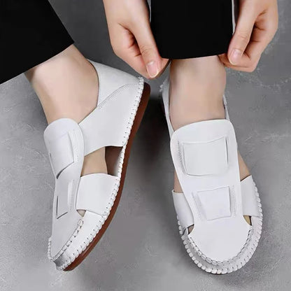 Men's Fashionable Summer Hollow-out Breathable Slip-on Shoes Anti-slip Wear-resistant Casual Loafers-WC616