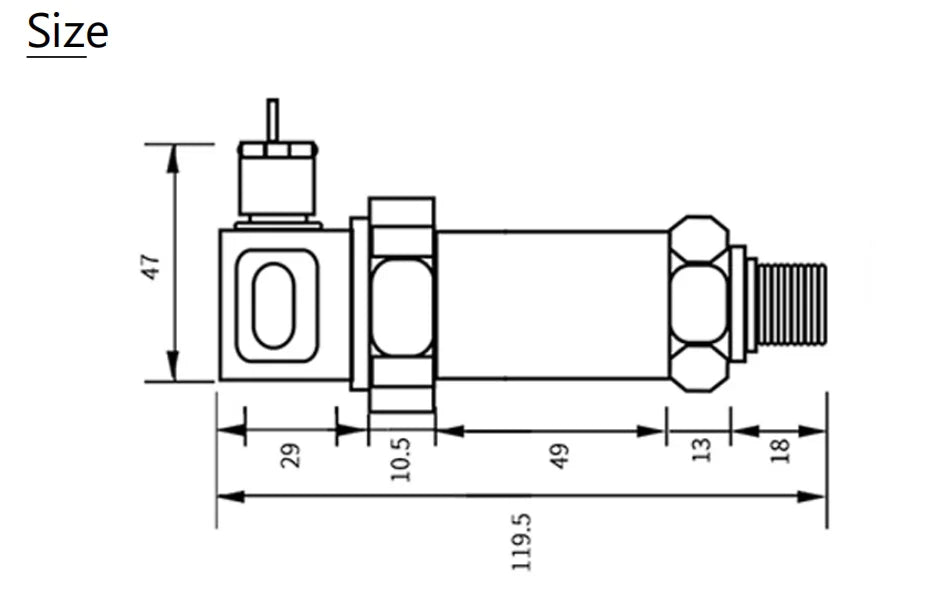 200bar 400bar 600bar NPT1/4 Water Oil Fuel Diesel Pressure Transmitter 4-20mA RS485 0-10V 0-5V Hydraulic Pressure Sensor QDX50A