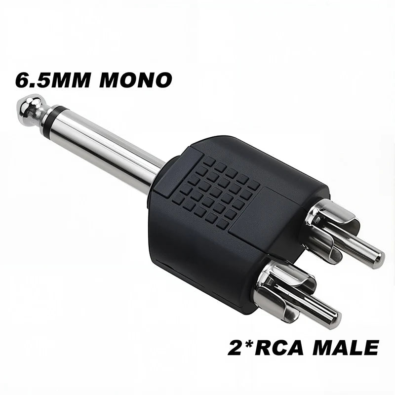5pcs 6.35/6.5mm Male to 3.5mm Audio Stereo Mono Jack Female To Male Audio Jack Connector Adapter Converter Speaker