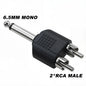 5pcs 6.35/6.5mm Male to 3.5mm Audio Stereo Mono Jack Female To Male Audio Jack Connector Adapter Converter Speaker