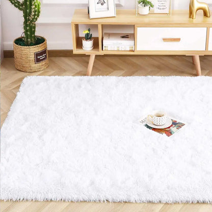 Pink Bedroom Carpet For Children's Room Cute Girls Floor Soft Mat Living Room Decoration White Fluffy Large Kids Bedside Rugs