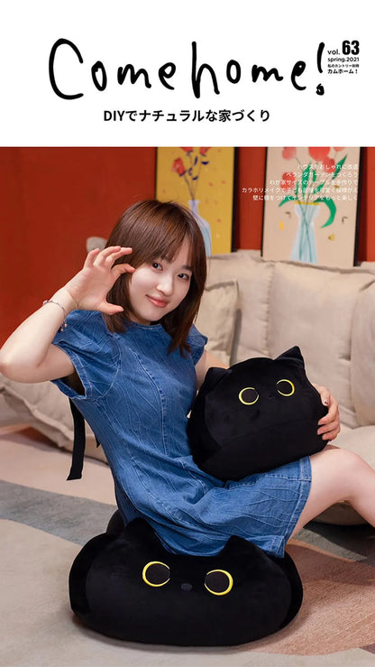 10/30CM Cute White Black Cat Plush Toys Soft Pillow Kawaii Kitten Cat Cartoon Stuffed Animals Cushion Decoration Pendant Gift