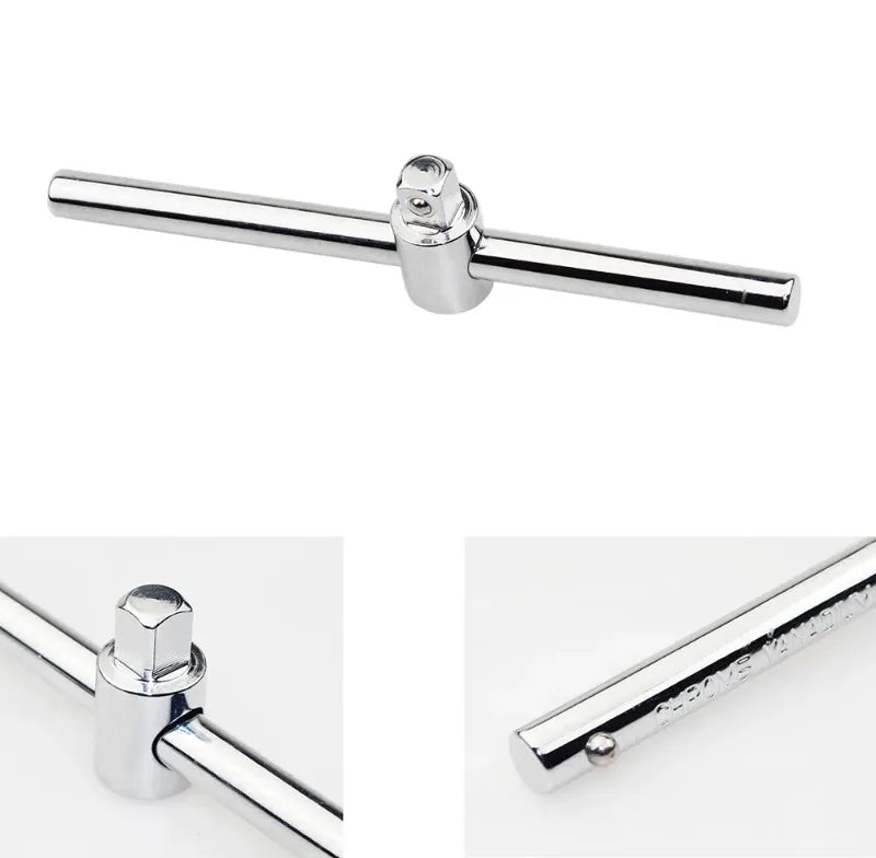 1/4" 3/8" 1/2" Drive Impact Socket Sliding Extension Bar 115-250mm T-handle Socket Breaker Bar for Ratchet Driver & Car Repair