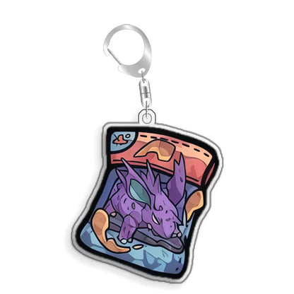 Keychain for Pokemon Kangaskhan Blastoise Acrylic Homemade Cartoon Anime Backpack Pendant Decoration Collection Fans Gift 5cm