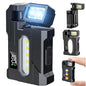 COB+XPE Dual Light Flashlight, 1200LM Adjustable Head with Magne t& Clip,USB Rechargeable Mini Work Light for Camping Hiking EDC