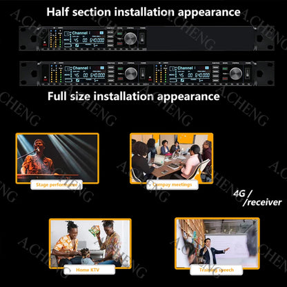 A.CHENG AD4G ksm11 Wireless Microphone System, High Quality Equipment, UHF, Professional, For Stage Performances, Long Distance