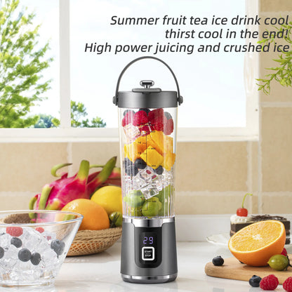 10 Blades Ultra Portable USB Rechargeable Juicer Cup 2 Cups Blender for Juice Smoothie Gym Travel Camping Home Kitchen
