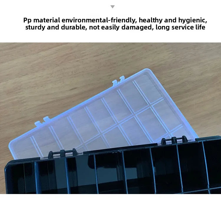 Clear 24-Compartment Plastic Organizer Boxs Dustproof Storage for Crafts Beads Jewelry Small Accessories Home Storage