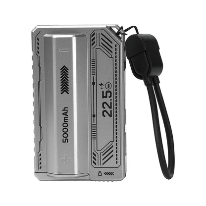 1 Section Welding Free 21700 Mobile Power Case PD 20W Fast Charging Built-In Cable Detachable Power Bank DIY Battery Box