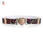 2022 Children Stretch Belts Girls Multicolor Adjustable Elastic Waist Belts with Heart Shape Buckle Waistband Accessories