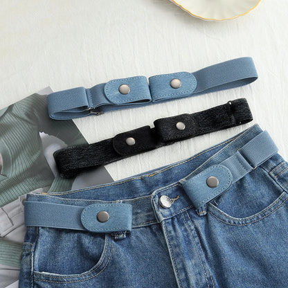 Lazy waist belt with no hole decoration, spring and summer jeans belt, seamless elasticity, versatile, invisible elasticity