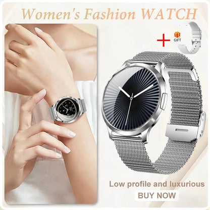 Nowy Smartwatch dla Kobiet 1.32 Cala AMOLED HD Ekran Sportowy Fitness Wodoodporny Zegarek Połączenia Bluetooth Cyfrowy Smartwatch Damski
