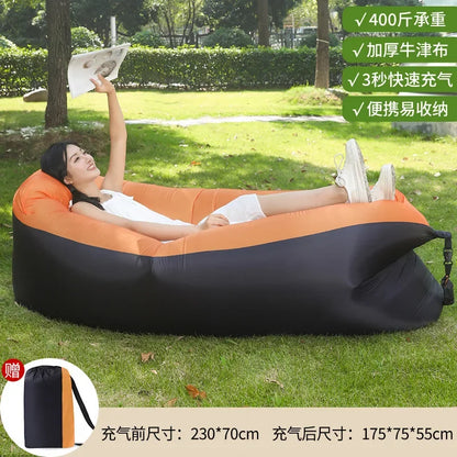 2026 HOT NEW Inflatable Lounger Air Sofa Extra Thick Foldable Couch For Outdoor Camping Beach Patio Quick Inflation Home