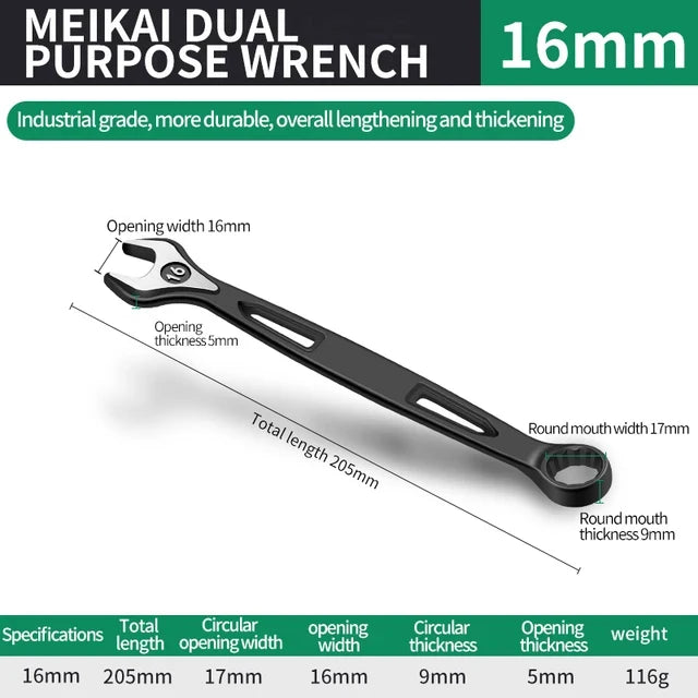 8mm-32mm Ratchet Wrench Dual-purpose Metric Setdouble Offset Ring Spanner Universal Spanner For Car Repair Hand Tool