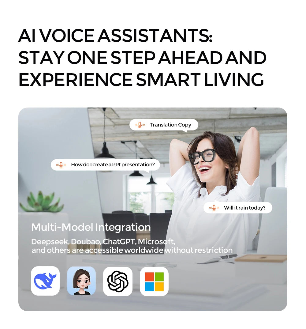 2026 800W 4K HD Camera Smart AI Glasses Recording Videos Photo Recognition Al Voice Translation Bluetooth Call Recording