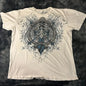 imited Stock Men's Harvester Skull T-Shirt Gothic Wings Cross Print  Vintage Streetwear Soft Breathable FabricL