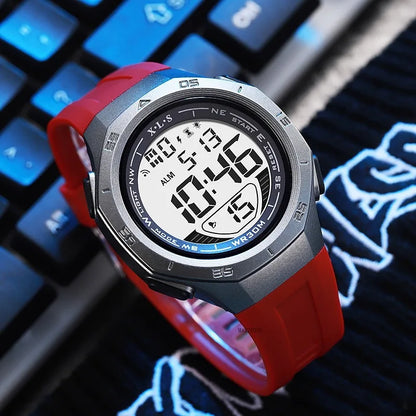 MAYZHISU Men's Sports Watch Waterproof LED Digital Wristwatches Stopwatch Alarm Clock Luminous Sport Watches for Man Teens