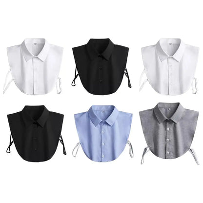 Women's Fashionable and Elegant Encrypted Chiffon Fake Collar Half Shirt Detachable Versatile Accessory Collar