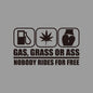 GAS,GRASS OR ASS NOBODY RIDES FOR FREE creative&funny stickers for cartoon fans&lover,high quality for car trucks motorcycles